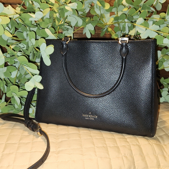Kate Spade Black Leather Tote Bag - Picture 6 of 10